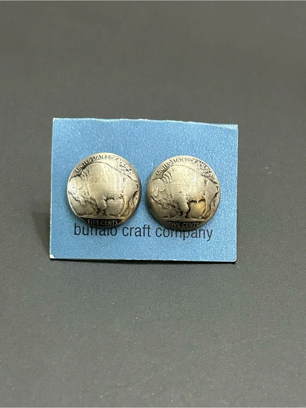 Buffalo Nickel Coin Cufflinks - Silver-Tone Men's Accessory